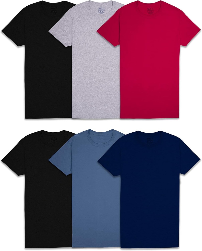 Fruit of the Loom Men's Eversoft Cotton Short Sleeve Pocket T-Shirts, Breathable, 2-Pack