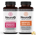 LifeSeasons NeuroQ Memory & Focus Extra Strength with DHA-400 - Boosts Cognitive Performance - Supports Neuroprotection & Concentration - Huperzine A, Gotu Kola, Coffee Fruit & More - 60 Capsules
