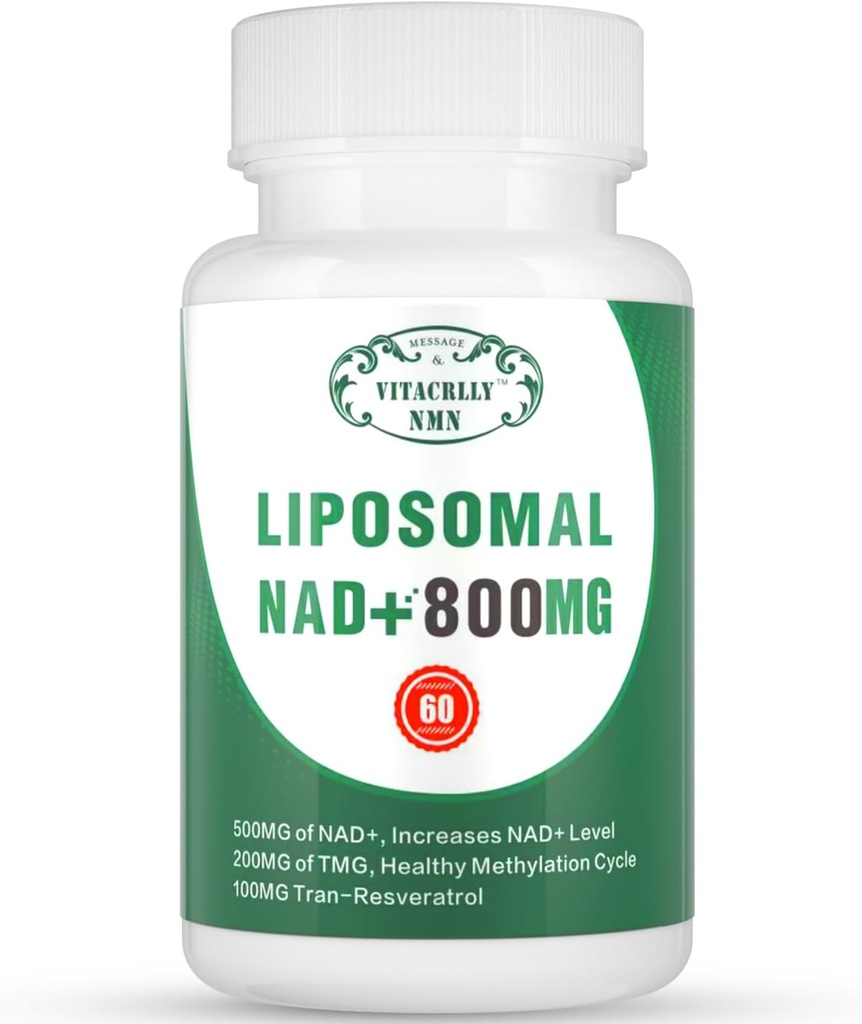 NAD+ Supplement Liposomal NAD+ Plus 800MG Nicotinamide Riboside Alternative for Cell Energy, Healthy Aging and Muscle Repair 60 Capsules