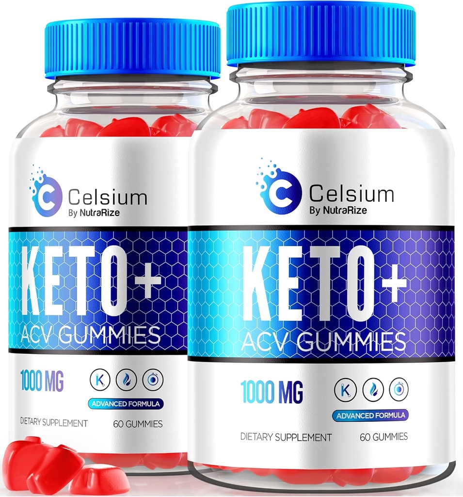 (Pack of 2 Celsium Keto+ACV Gummies, Advanced Formula 1000MG Apple Cider Vinegar, All-Natural Keto Official, Celsium Dietary Supplement, Reviews (120 Gummies)