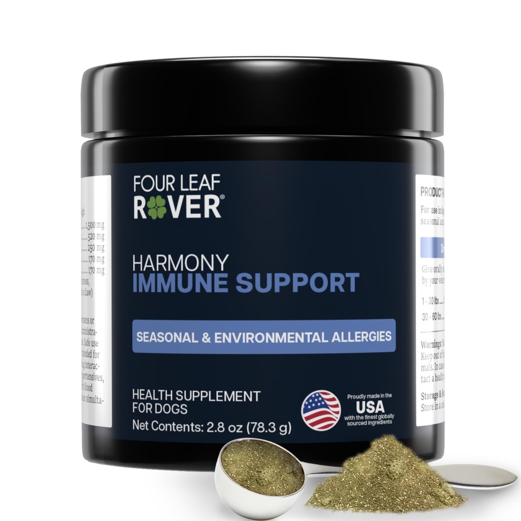 Four Leaf Rover Harmony - Quercetin for Dogs, Seasonal Allergy Support
