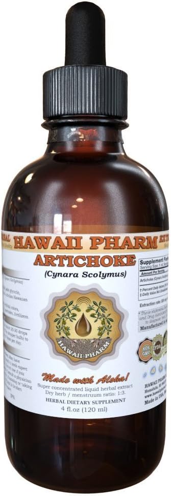 HawaiiPharm Artichoke Liquid Extract, Organic Artichoke (Cynara scolymus) Tincture 2 oz