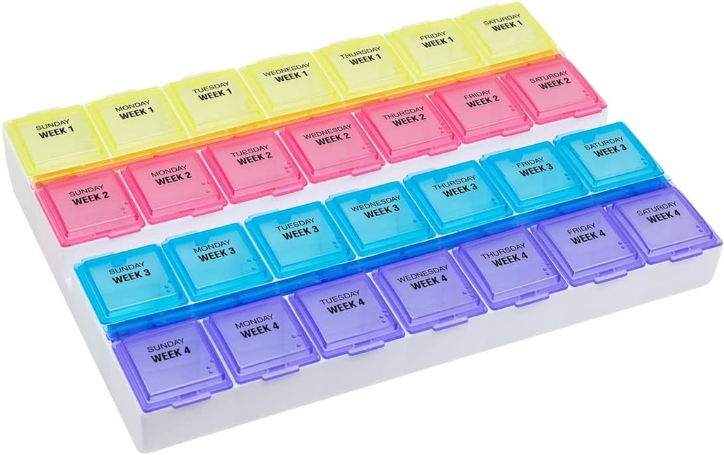 EZY DOSE Monthly Medtime (28-Day) Pill Planner │Monthly Pill Organizer