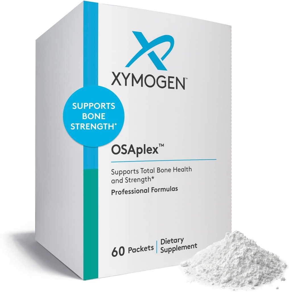 XYMOGEN OSAplex - Clinically Tested Microcrystalline Hydroxyapatite Concentrate MCHC, Calcium + Vitamin D3 - Supports Bone Collagen Formation, Bone Mineral Density + Strength (60 Packets)