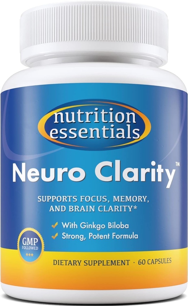 Nutrition Essentials Nootropic Brain Support Supplement + Probiotics for Women & Men with Lactase Enzyme