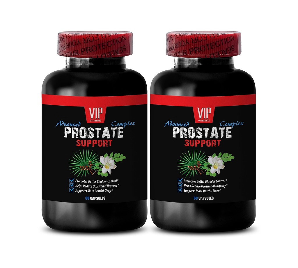 Saw Palmetto and Pygeum for Prostate Wellness - Prostate Support - Red Raspberry for Men’s Health, Graviola Leaf for Prostate, Green Tea for Wellness, Stinging Nettle 2 Bottles 120 Capsules
