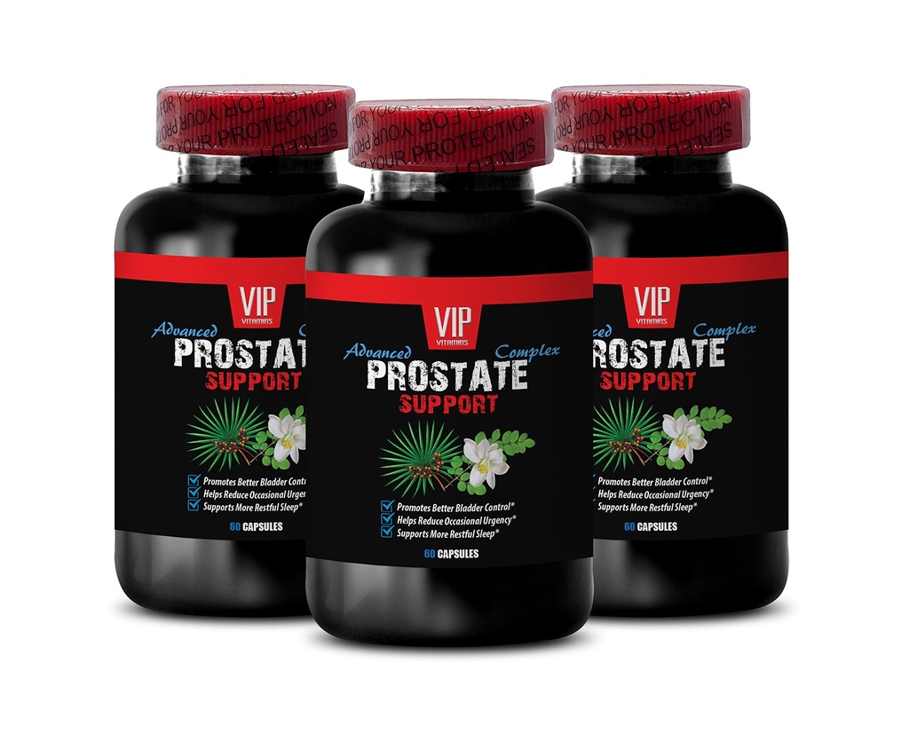 Saw Palmetto for Prostate - Prostate Support - Pygeum for Prostate Wellness, Red Raspberry for Men’s Health, Graviola for Immune Health, Green Tea for Prostate, Stinging Nettle 3 Bottles 180 Capsules