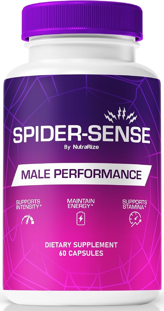 Spider-Sense Pills, Official Spider Sense for Men with Premium Ingredients to Help Fuel Energy, Stamina & Confidence, Natural SpiderSense Male Formula Review (60 Capsules)
