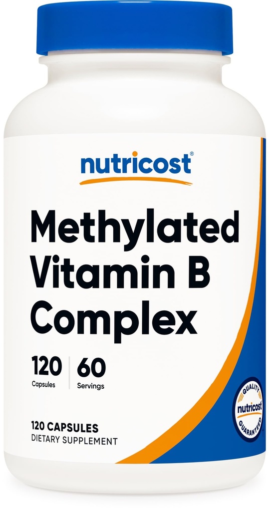 Nutricost Methylated Vitamin B Complex 120 Capsules - (60 Servings) Gluten-Free