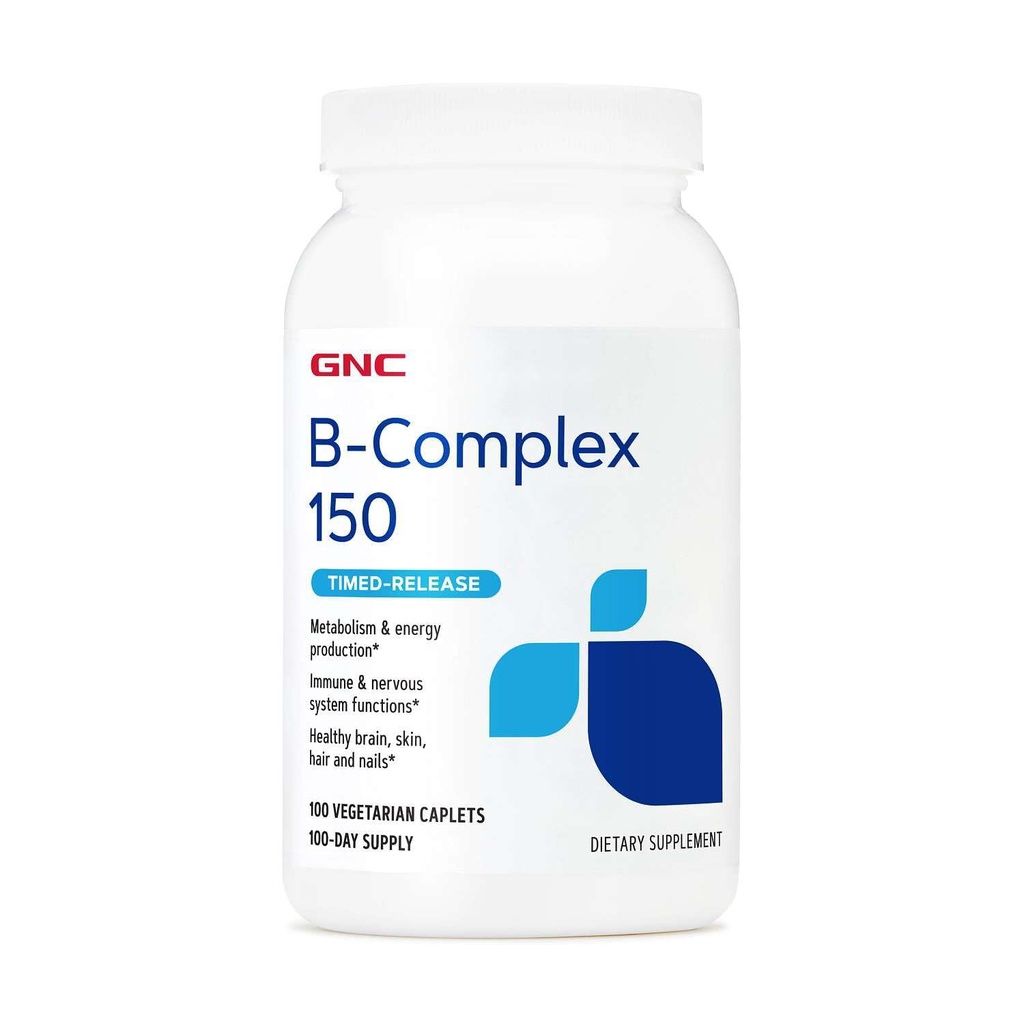GNC B-Complex 150, Metabolism & Energy Production, Timed-Release, 100 Count
