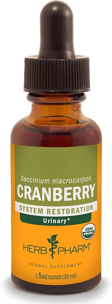 Herb Pharm Certified Organic Cranberry Liquid Extract for Urinary Tract Support - 1 Ounce