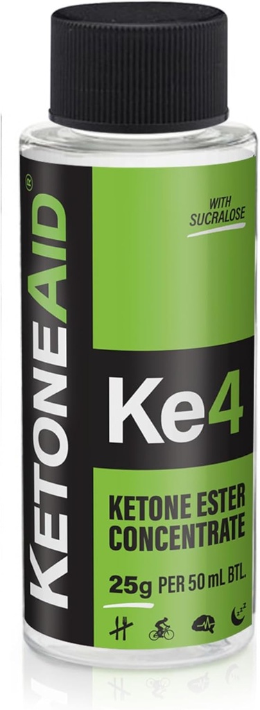KetoneAid Ke4 with Sucralose | Ketone Ester Concentrate | 10 Servings Per Bottle (1 Count)
