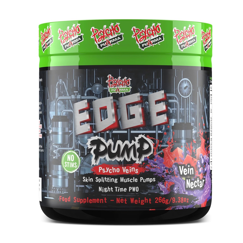 EDGE PUMP – All-Star Nitric Oxide Pump Formula | Max-Dose NO Boosters for Extreme Muscle Pumps | Stimulant-Free (Vein Nectar)