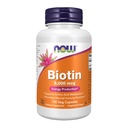 NOW Foods Supplements, Biotin 5,000 mcg, Amino Acid Metabolism*, Energy Production*, 120 Veg Capsules