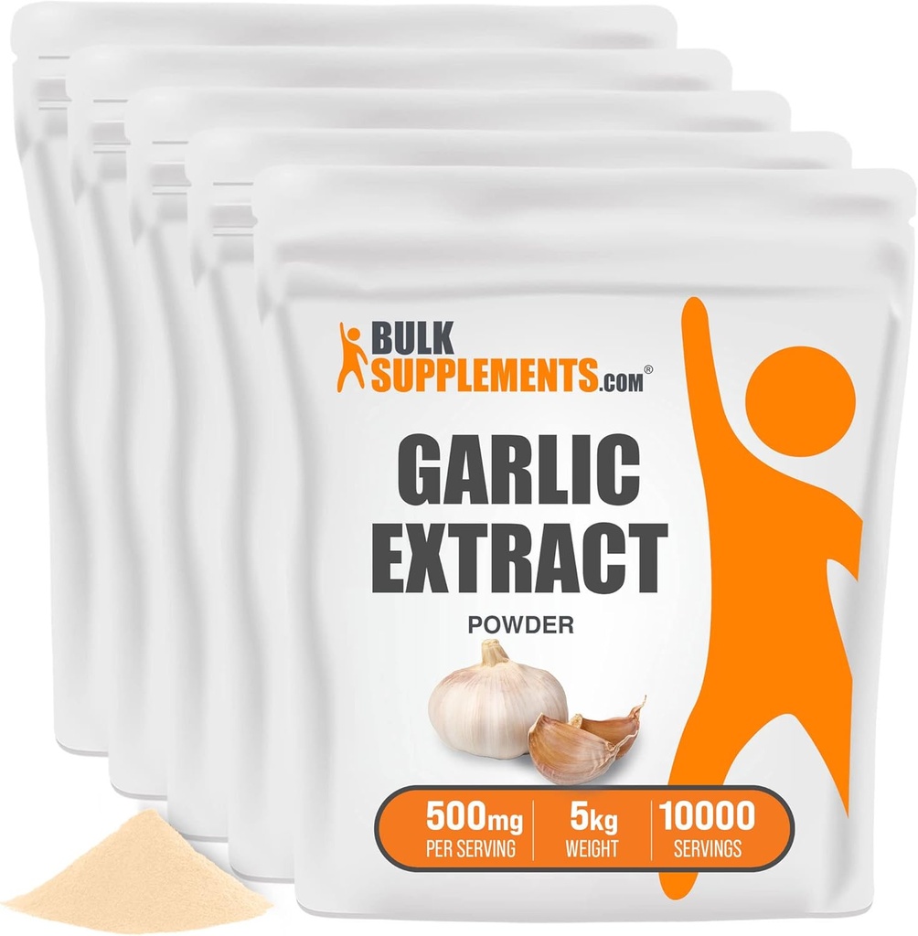 BulkSupplements.com Garlic Extract Powder - Antioxidants Supplement - Garlic Extract Supplement - Garlic Supplements - Blood Circulation Supplements (5 Kilograms - 11 lbs)