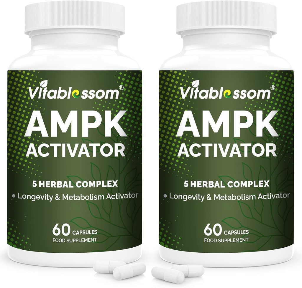 AMPK Activator Supplement, 5 in 1 Jiaogulan Gynostemma AMPK Metabolic Activator 120 Vegetarian Capsules(120 Count(Pack of 2))
