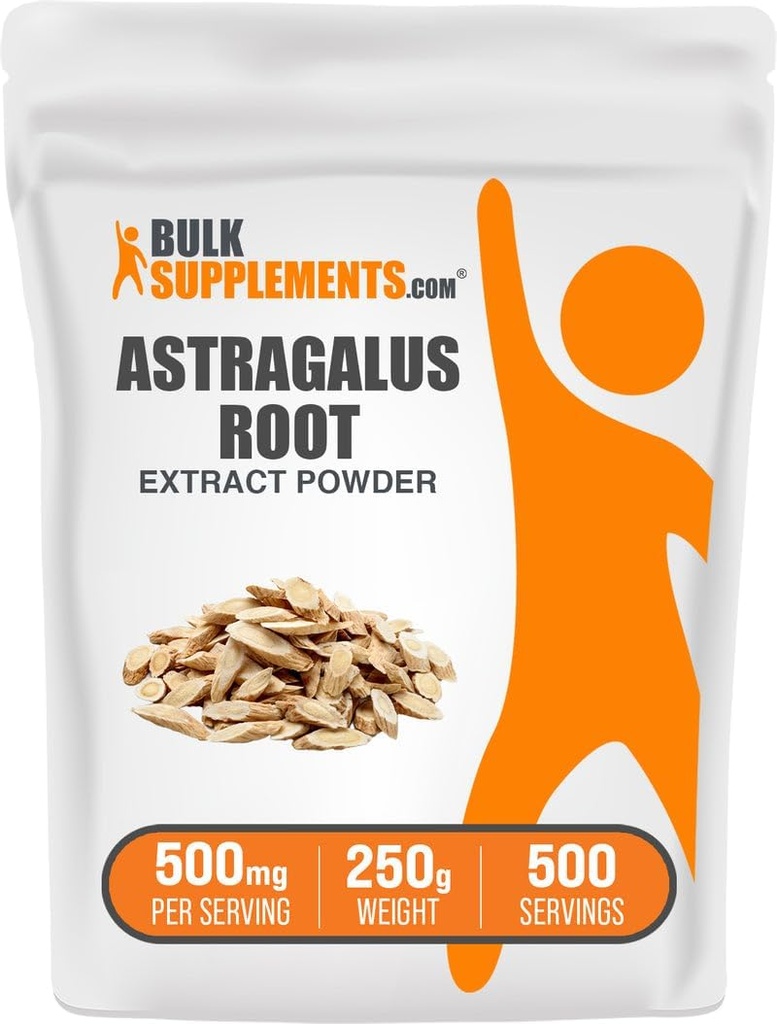 BulkSupplements.com Astragalus Extract Powder - Astragalus Root Powder, Herbal Supplement - Vegan & Gluten Free, 500mg per Serving, 250g (8.8 oz) (Pack of 1)