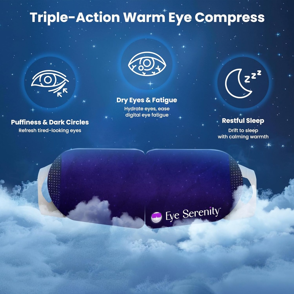 [BRSRAGL7OUNWECDO] Steam Eye Mask Self-Heating Warm Compress for Dry Eye, Fast Relief for Stye, Puffy Sensitive Eyes - Moist Heat Mask for Sleep, 15 Pack