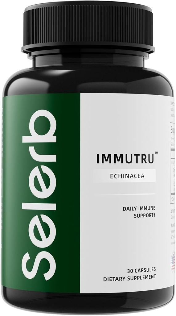 Immune Support with Echinacea and Zinc- 30 Capsules, GMO Free