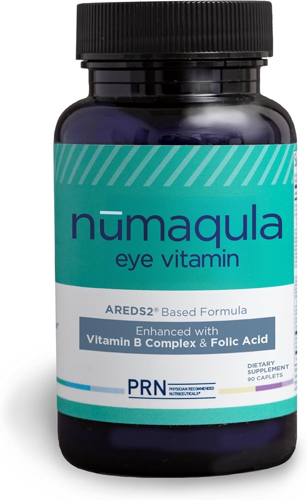PRN nūmaqula Eye Vitamins - 90 Capsules, 30-Day Supply - AREDS2-Based Eye Supplements with Lutein, Zeaxanthin, Vitamin B Complex & Vitamin E for Advanced Macular Support