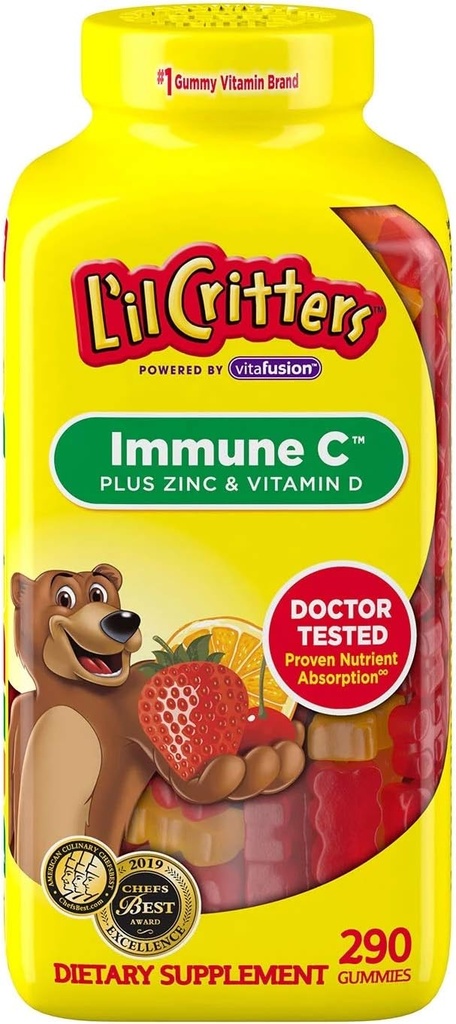 L'il Critter Kids' Immune C Plus Zinc and Vitamin D (290 Count)