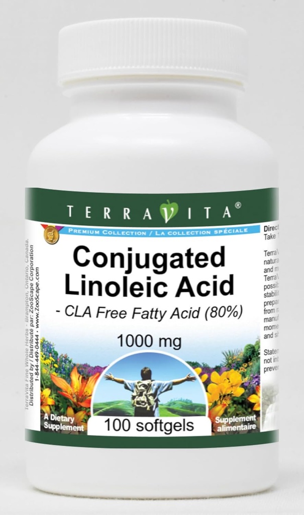 Conjugated Linoleic Acid - CLA Free Fatty Acid (80%) - 1000 mg (100 softgels, ZIN: 427996) - 3 Pack