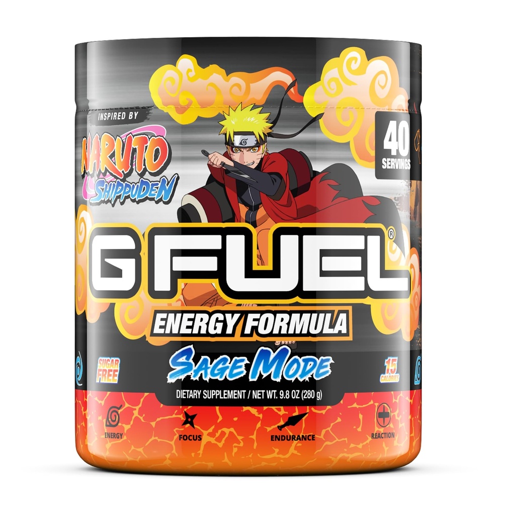 G Fuel Sage Mode Energy Drink Powder, Pre Workout Caffeine Mix for Gaming, Sugar Free Focus Amino, Vitamin + Antioxidants, 9.9oz (Grapefruit + White Peach, 40 Servings)