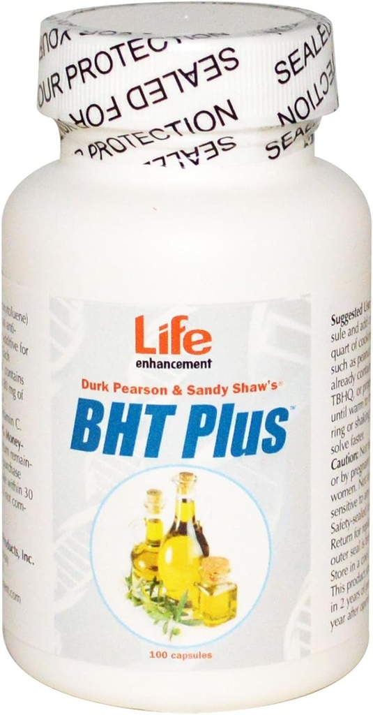 Life Enhancement Durk Pearson & Sandy Shaw's BHT Plus, 100 Capsules