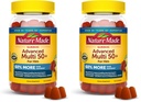 Nature Made Advanced Multivitamin Gummies 50 + for Him, Mens Multivitamins Gummies with Magnesium Citrate, Vitamin D3, Zinc, All 8 B Vitamins, 84 Multi Vitamins, 28 Day Supply,(Pack of 2)