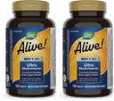 Nature's Way Alive! Men’s 50+ Daily Ultra Multivitamins,High Potency Formula,Supports Healthy Brain,Eyes & Heart*,with Methylated Vitamin B12,Gluten-Free,150 Tablets,(Pack of 2)