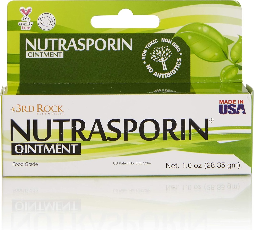 3rd Rock Essentials Nutrasporin Silver Ointment, Toxic-Free, Petroleum-Free, Non-Antibiotic, First Aid, Food Grade Ointment, 1.0oz, Pack of 1