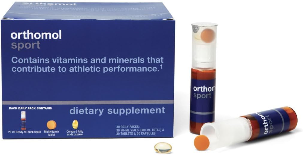 Orthomol Sport, 30-Day Supply, Premium Sports Nutrition Supplement with Vitamins A, B, C, D, E, Zinc, Iodine, Coenzyme Q10, L-Carnitine, Omega-3, and Essential Minerals for Optimal Performance