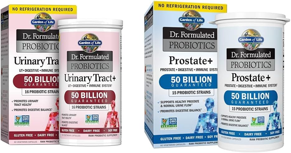 Garden of Life Dr. Formulated Probiotics for Urinary & Prostate Health, 60 Count