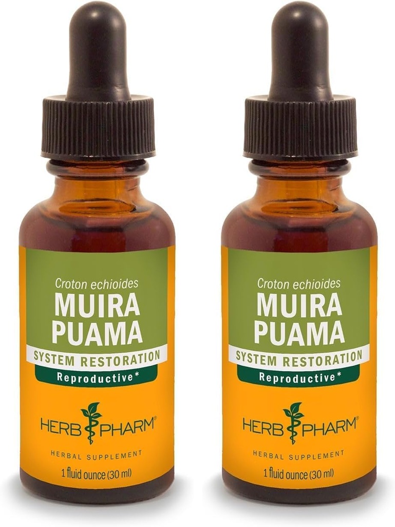 Herb Pharm Muira Puama Extract for Reproductive System Support - 1 Ounce (Pack of 2)