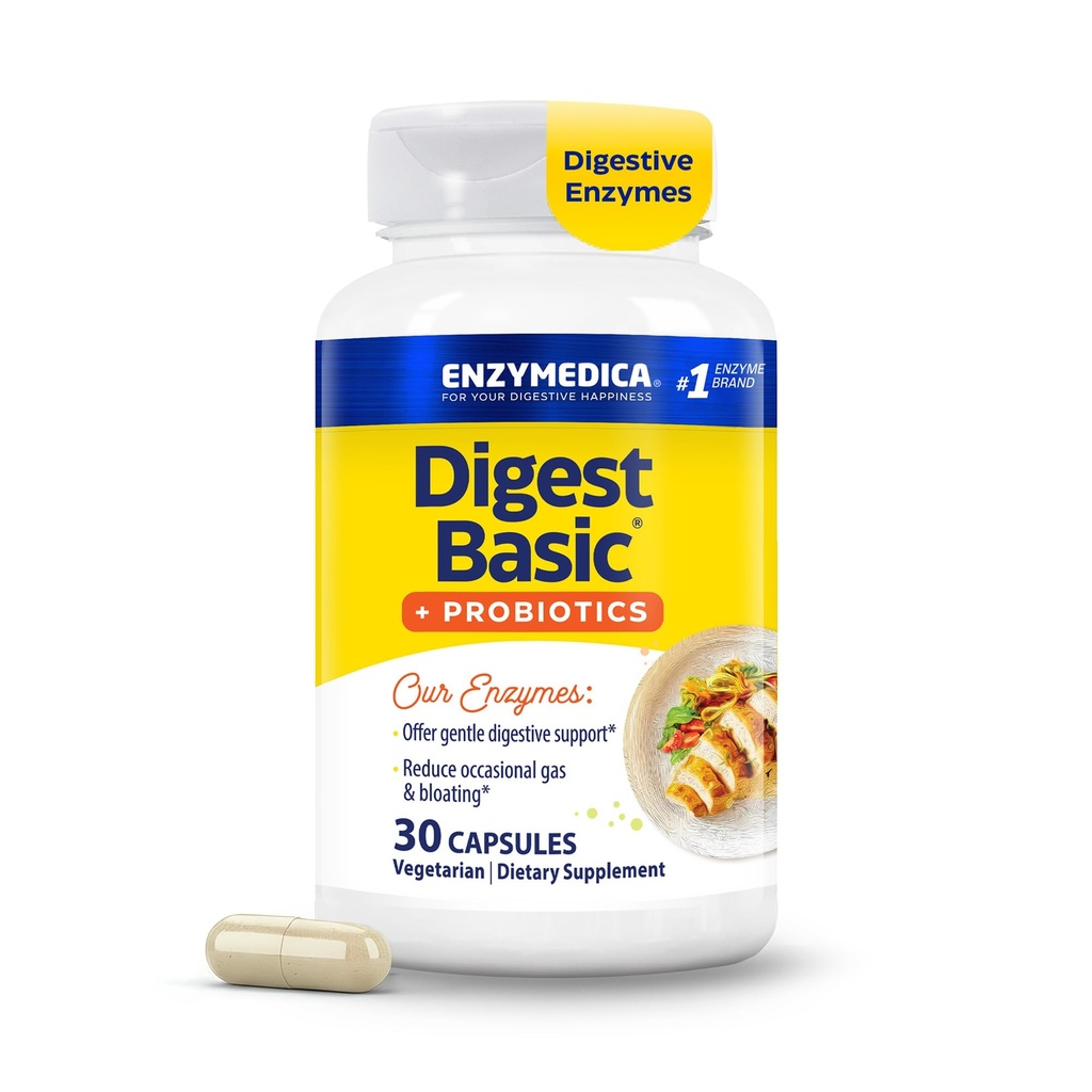 ENZYMEDICA Digest Basic + Probiotics Capsules, 30 Count
