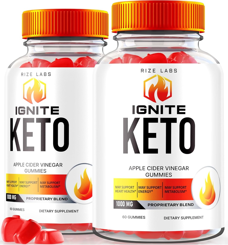 (Pack of 2 Ignite Keto ACV Gummies for Advanced Weight Loss, Dietary Supplement (120 Gummies)