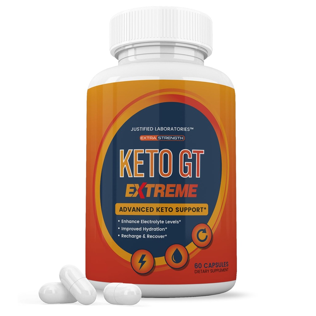 Keto GT Extreme Keto Pills 1675MG New & Improved Formula Contains Apple Cider Vinegar Extra Virgin Olive Oil Powder Green Tea Leaf 60 Capsules