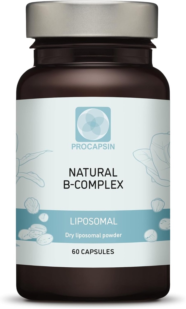 Natural Liposomal B Complex Capsules with All 6 Important B Vitamins (60)