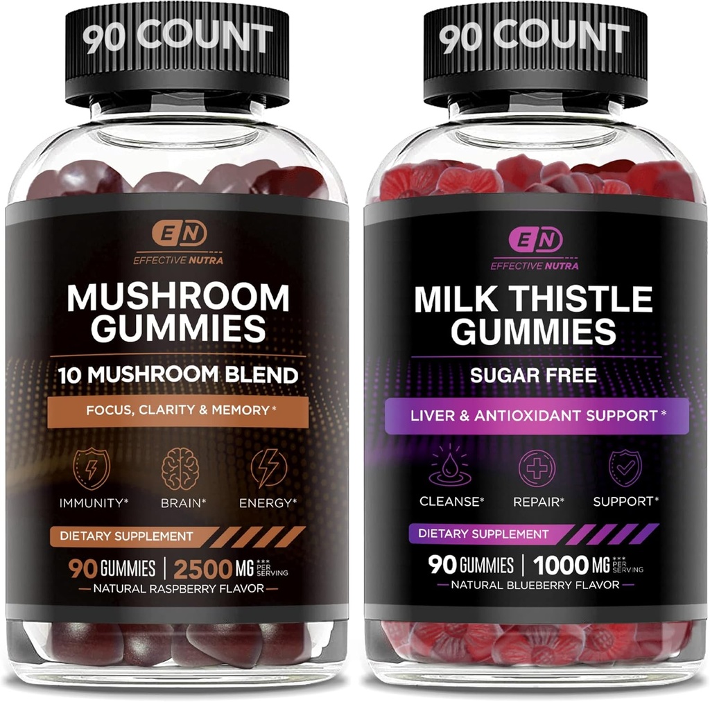 Mushroom Gummies & Milk Thistle Gummies