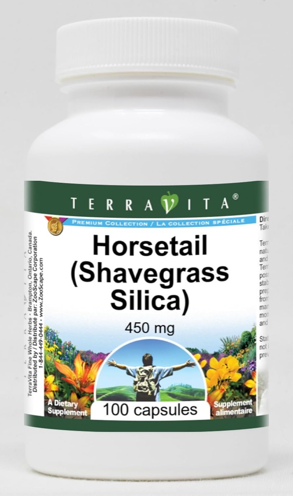 Horsetail (Shavegrass Silica) - 450 mg (100 Capsules, ZIN: 511334) - 2 Pack