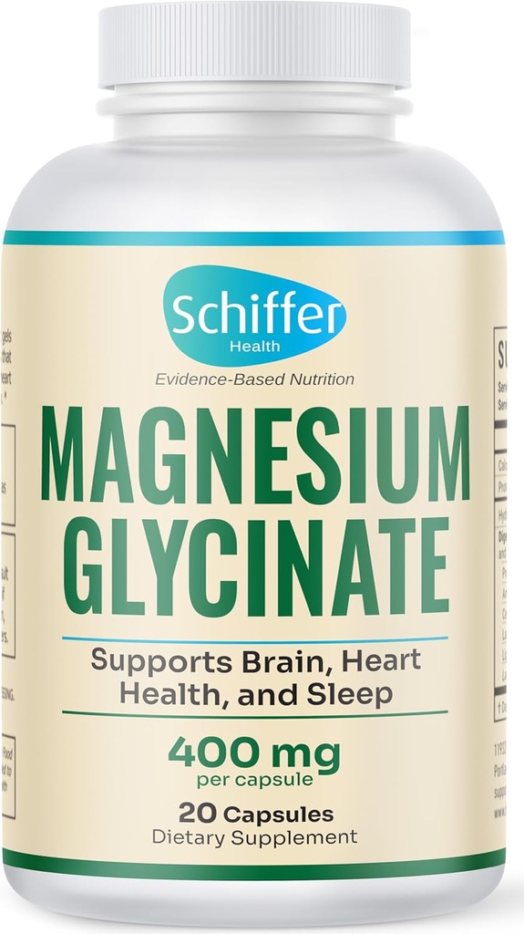 Magnesium Glycinate 400mg, 20 Caps