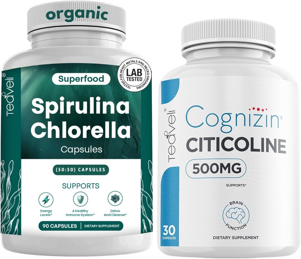 Citicoline with Spirulina Chlorella Bundle