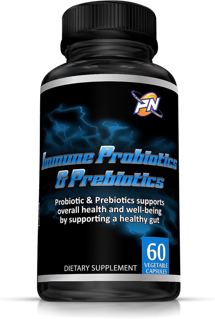 Immune Probiotics and Prebiotics - Supports Gut Health and Overall Wellbeing (60 Capsules)