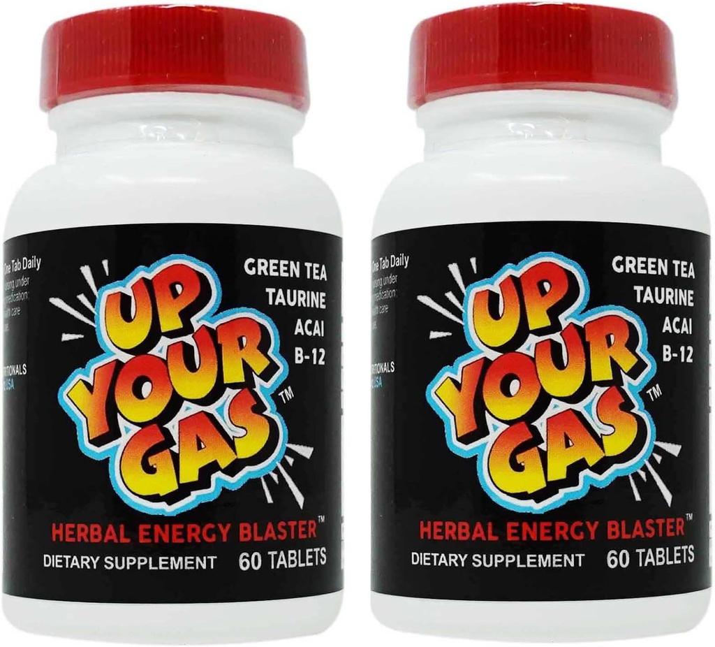 Up Your Gas Energy Blaster Tablets, 60-Count Bottles (Pack of 2)