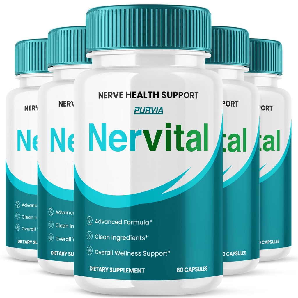 (5 Pack) Nervital Capsules, Maximum Strength Neuropathy Relief For Legs and Feet, Vitamins Stimulator for Nerve, Essentials Regeneration Supplement Formula Pills, Numbness, Tingling In Hand (300 ct)