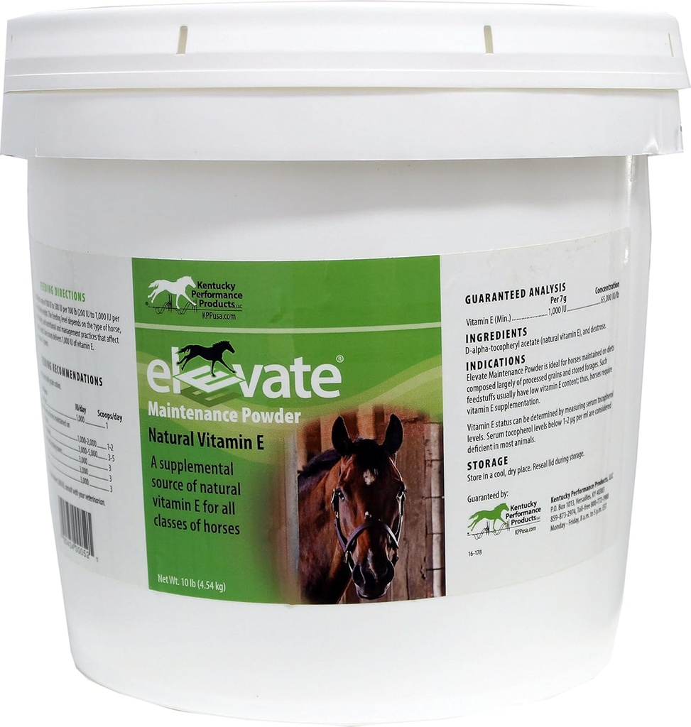 Products Elevate Maintenance Powder, 10 Pounds, Vitamin E Horse Supplement