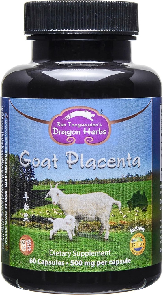 Dragon Herbs - Goat Placenta Capsules - 500 mg - 60 Capsules