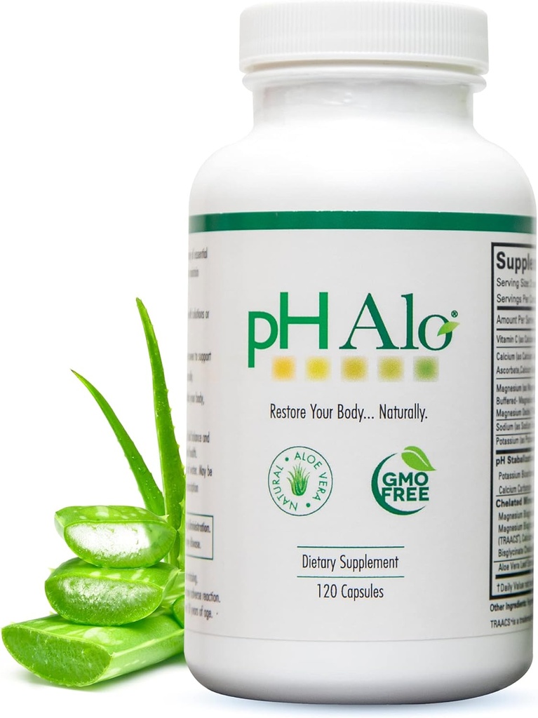 pHAlo pH Balance Supplement Pills - Magnesium, Bicarbonates Capsules for Alkaline Balance - Natural Treatment for Focus, pH Balance, Gut Health, Performance and Recovery