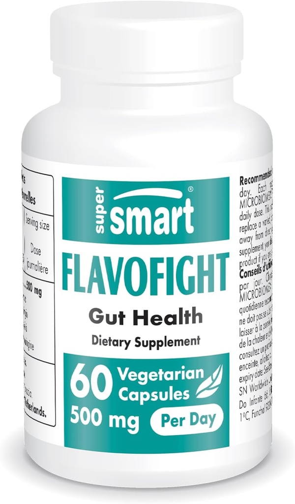 [BRSWGGATAQFAA3IZ] SuperSmart - FlavoFight 500mg per Day (Patented & High Strength) - Citrus Sinensis Extract Supplement - Orange Flavonoids | Non-GMO & Gluten Free - 60 Vegetarian Capsules