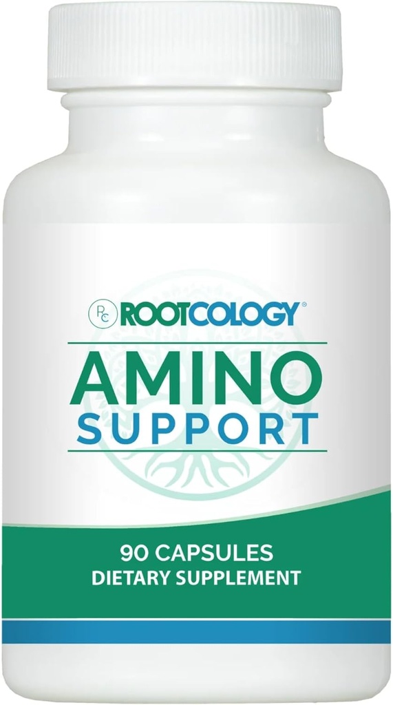 Rootcology by Dr. Izabella Wentz | Amino Support | Amino Acid Complex Capsules with L-Glutamine, Glycine & MSM | 90 Capsules